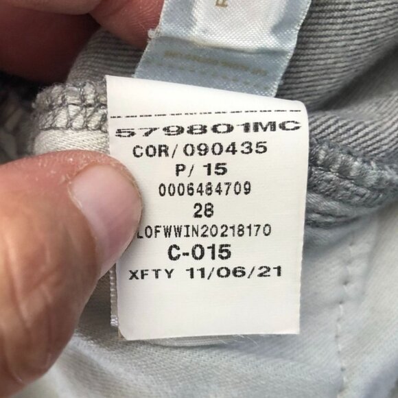 Loft Womens Jeans Size 28/6 Curvy Skinny High Rise Ankle Frayed Hem Gray Denim - Picture 13 of 16